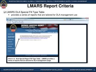 LMARS Report Criteria