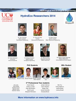 HydroEco Researchers 2014