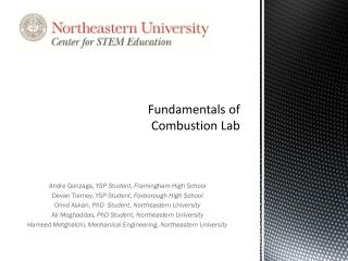 Fundamentals of Combustion Lab