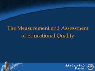 The Measurement and Assessment of Educational Quality