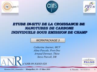 ETUDE IN-SITU DE LA CROISSANCE DE NANOTUBES DE CARBONE INDIVIDUELS SOUS EMISSION DE CHAMP