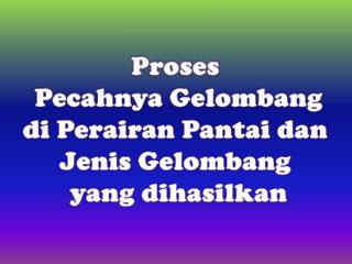 Proses Pecahnya Gelombang di Perairan Pantai dan Jenis Gelombang yang dihasilkan