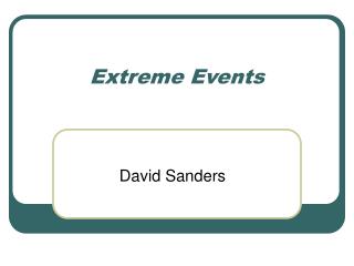 Extreme Events