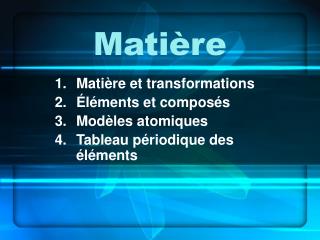 Matière