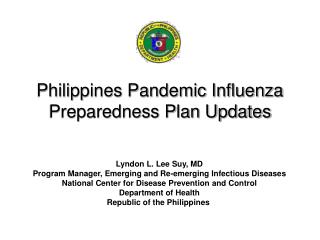 Philippines Pandemic Influenza Preparedness Plan Updates