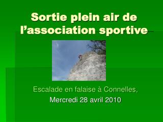 Sortie plein air de l’association sportive