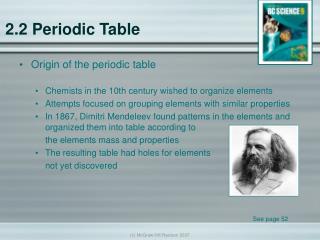 2.2 Periodic Table