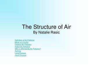 The Structure of Air By Natalie Rasic