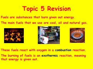 Topic 5 Revision