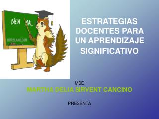 ESTRATEGIAS DOCENTES PARA UN APRENDIZAJE SIGNIFICATIVO