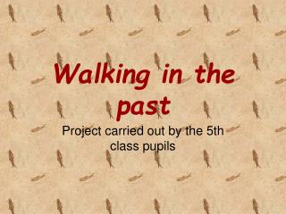 Walking in the past