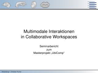 Multimodale Interaktionen in Collaborative Workspaces Seminarbericht zum Masterprojekt „UbiComp“