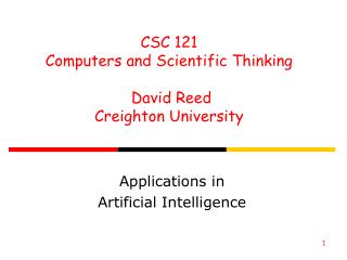 Applications in Artificial Intelligence