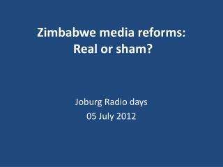 Zimbabwe media reforms: Real or sham?