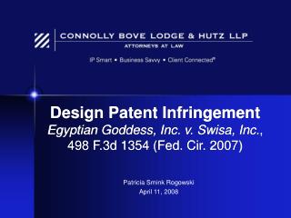 Design Patent Infringement Egyptian Goddess, Inc. v. Swisa, Inc. , 498 F.3d 1354 (Fed. Cir. 2007)