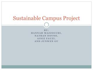 Sustainable Campus Project