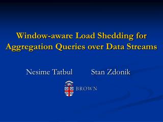 Window-aware Load Shedding for Aggregation Queries over Data Streams