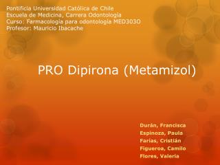 PRO Dipirona ( Metamizol )
