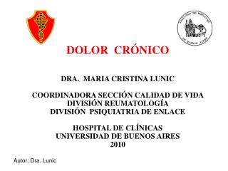 DOLOR CRÓNICO DRA. MARIA CRISTINA LUNIC