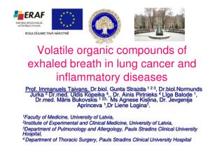 Volatile organic compounds of exhaled breath in lung cancer and inflammatory diseases