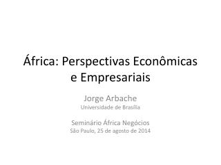 África: Perspectivas Econômicas e Empresariais