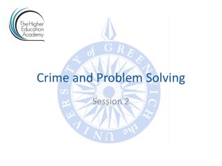Crime and Problem Solving