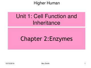 Chapter 2:Enzymes
