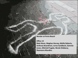 Murder at Porto Beach Office 13
