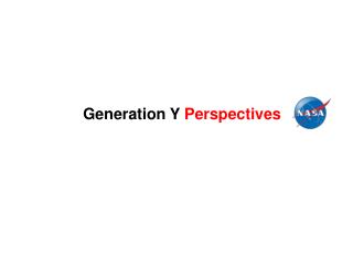 Generation Y Perspectives