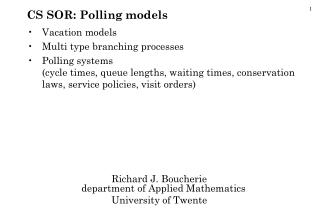 CS SOR: Polling models