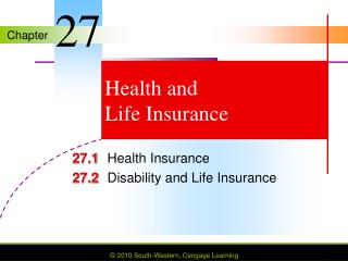 Health and Life Insurance