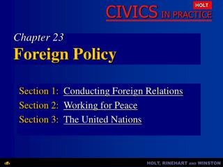 Chapter 23 Foreign Policy