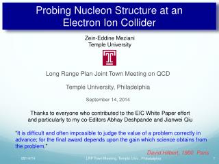 Probing Nucleon Structure at an Electron Ion Collider