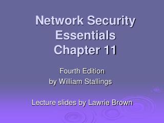 Network Security Essentials Chapter 11