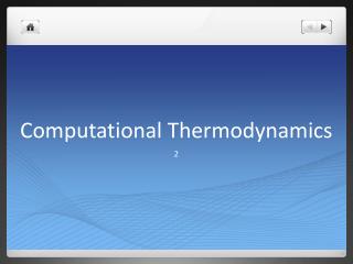 Computational Thermodynamics