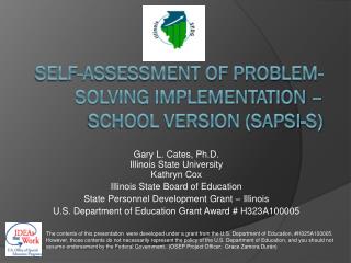 Self-Assessment OF Problem-Solving IMPLEMENTATION – School Version (SAPSI-S)
