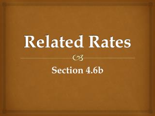 Related Rates