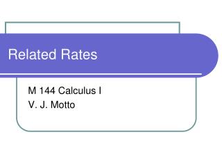 Related Rates