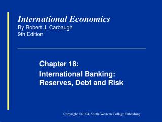 International Economics By Robert J. Carbaugh 9th Edition