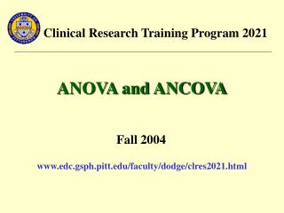 Clinical Research Training Program 2021