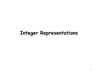Integer Representations
