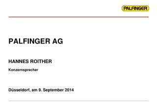 PALFINGER AG Düsseldorf, am 9. September 2014