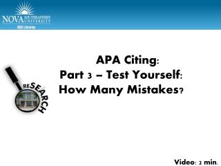Part 4 Test Yourself – How Many Mistakes