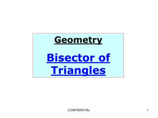 Geometry Bisector of Triangles