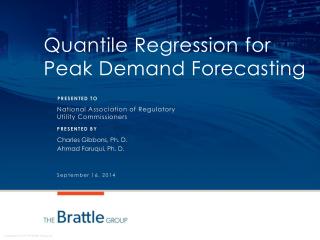 Quantile Regression for Peak Demand Forecasting
