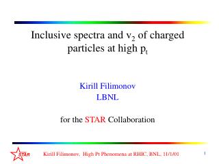 Inclusive spectra and v 2 of charged particles at high p t