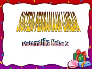 SISTEM PERSAMAAN LINEAR