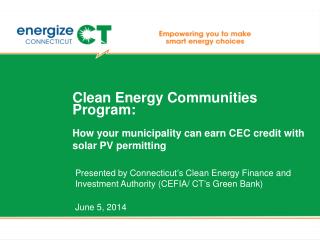 Clean Energy Communities Program: