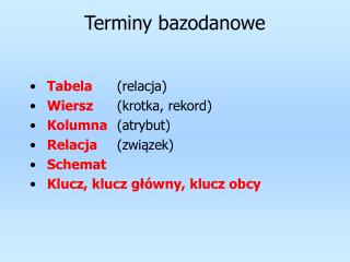 Terminy bazodanowe