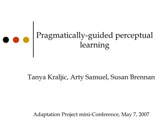 Pragmatically-guided perceptual learning